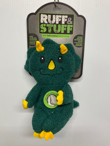 "Ruff & Stuff" Green Dino Dog Toy