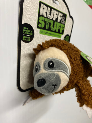 "Ruff & Stuff" Small Sloth Dog Toy