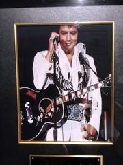 Signed Framed Elvis Presley Scarf