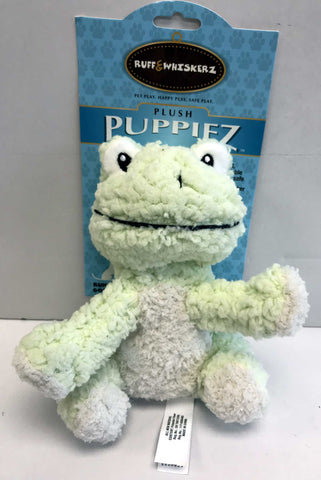 "Plush Puppiez" Frog Dog Toy