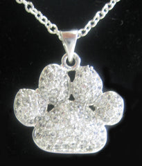 Paw Print Crystal Necklace