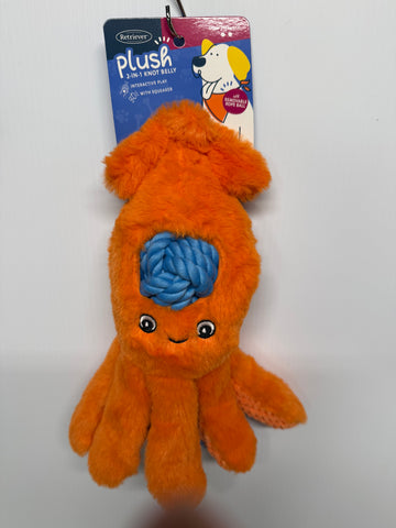 Retriever Plush 2-in-1 Knot Belly Octopus Dog Toy