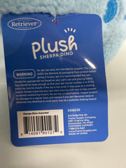 Retriever Blue Plush Sherpa Dino Dog Toy