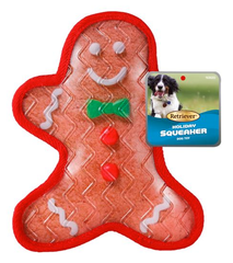 BOGO - Retriever Holiday Gingerbread Man Squeaker Dog Toy