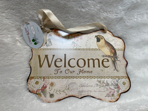 L’ Heritier du Temps Metal “Welcome To Our Home” Plaque
