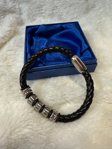 Leather & Bead Bracelet