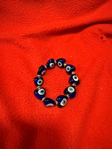 Evil Eye Heart Stretch Bracelet