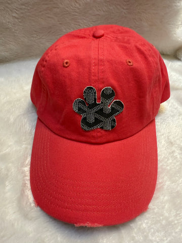 Hand Made Unisex Repurposed Designer Distressed Goyard Adjustable Cap