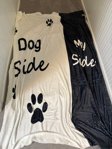 “Dog Side My Side” Throw Blanket