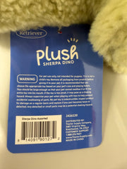 Retriever Green Plush Sherpa Dino Dog Toy