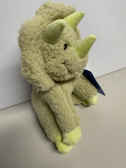 Retriever Green Plush Sherpa Dino Dog Toy