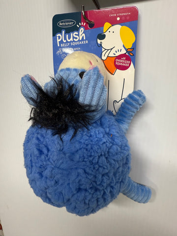 Retriever Plush Belly Squeaker Donkey Dog Toy
