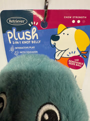 Retriever Plush 2-in-1 Knot Belly Turtle Dog Toy
