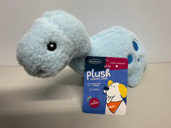 Retriever Blue Plush Sherpa Dino Dog Toy
