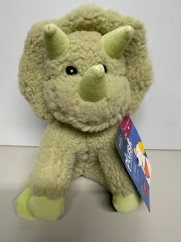 Retriever Green Plush Sherpa Dino Dog Toy
