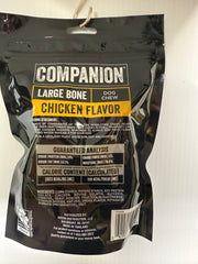 Companion Large Bone Chicken Flavor Rawhide Free Dog Chews - 3 ct