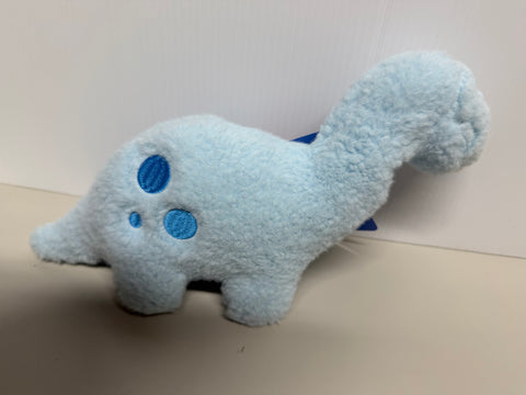 Retriever Blue Plush Sherpa Dino Dog Toy