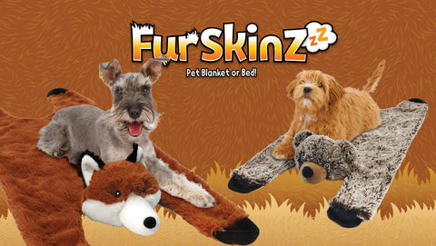 "Fur Skinz" Pet Blanket or Bed (Bear or Fox)