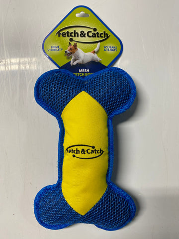 "Fetch & Catch" Mesh Fetch Bone Dog Toy