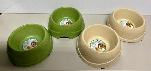 Set of 2 Eco-Friendly Bamboo Pet Bowls (Small)
