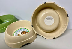 Set of 2 Eco-Friendly Bamboo Pet Bowls (Medium)