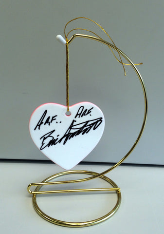 Original Signed Ceramic Heart on Stand by Actor Bill Smitrovich