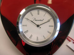 Baccarat Crystal Heart Clock