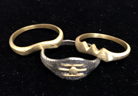 Set of three stackable rings - Tripundra: Existence