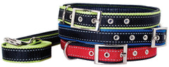 RUFFIN' IT Reflective Collar & Leash Set (Large) & "PowerHouse" Durable Dog Toy