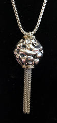 Charles Krypell Sterling Silver & Gold Long Ball Tassel Necklace