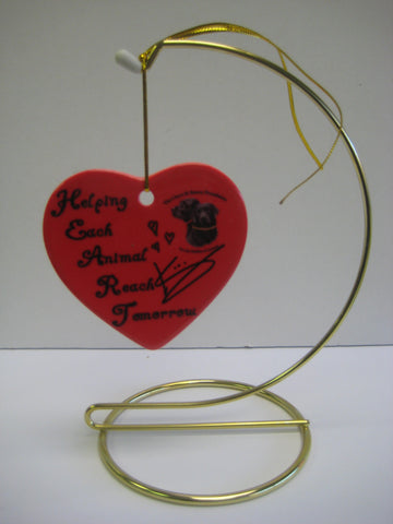 Original Signed Ceramic Heart on Stand by Actress Kristen Wiig