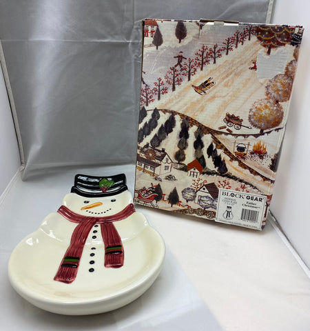 Snowman Candy Plate
