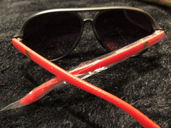 Ladies Sunglasses with Red Plastic Stems