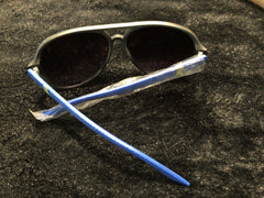 Ladies Sunglasses with Blue Plastic Stems