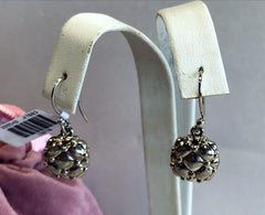 New York Designer Charles Krypell Sterling Silver Tufted Earrings