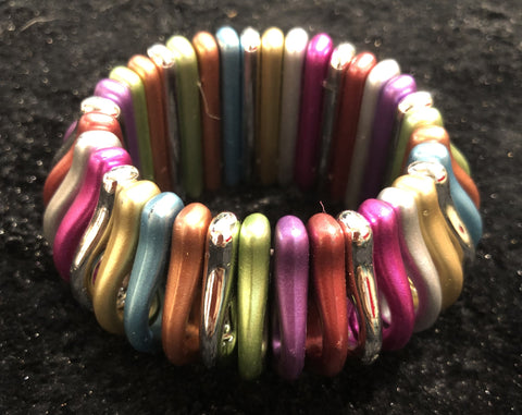 Multi Color Wide Stretch Bracelet