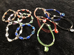 Evil Eye Collection (Six Plastic Stretch Bracelets & Five Plastic Adjustable Bracelets)