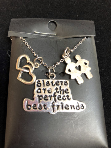 “Sisters are the Perfect Best Friends” Necklace