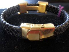 Gold tone & Crystal Braided Band Bracelet (50% off)