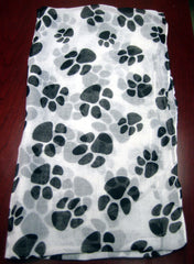 Light Weight Paw Print Eternity Scarf (or use as a handbag accessory) Choice of 5 Colors