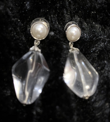Faux Pearl Drop Earrings (50% off)