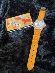 “Business Time” 2 Piece Watch & Card Holder Set