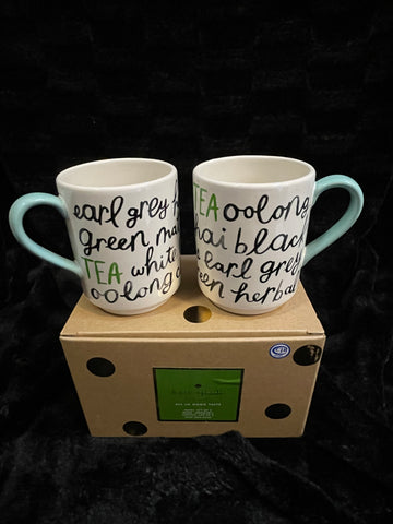 Kate Spade “Piping Hot” Tea Mugs