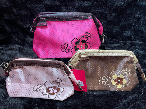 Flowered Zippered Case (Choice of 3 Colors)
