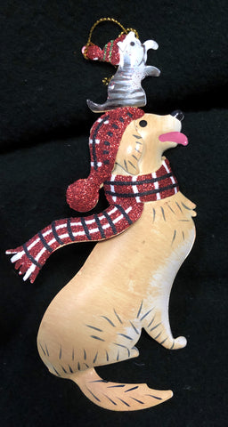 Metal Dog/Cat Holiday Ornament
