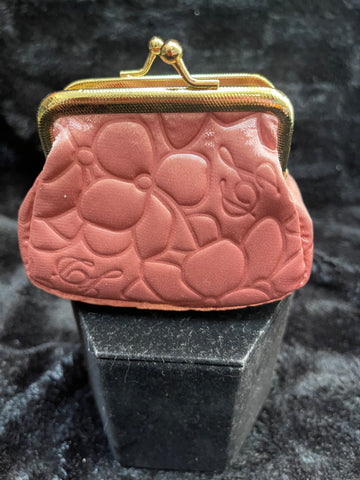 Pink Quilted Snap Change Purse