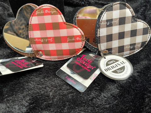 Heart Shape Mirror Compact (Choice of 2 Colors)