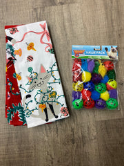 Copy of Set of Two Christmas Cat Towels and Cat Toys