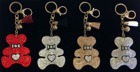 Bling Bear Keychain, Backpack Charm or Bag Charm (Available in Four Colors)