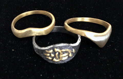 Set of three stackable rings - Trisula: Wisdom
